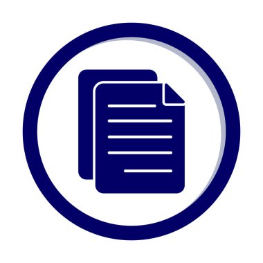 belge düz simgesi, vektör illüstrasyonu 