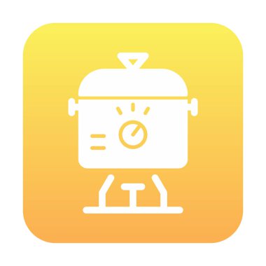 Yavaş Pişiren simge vektör çizimi