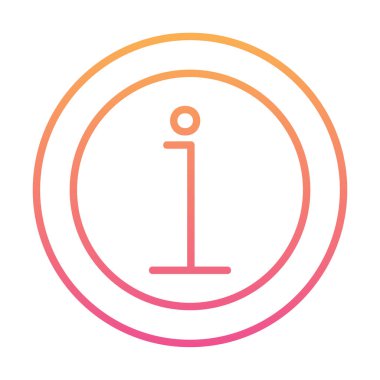 bilgi simgesi. bu daire beyaz bir arkaplanda izole edilmiş 