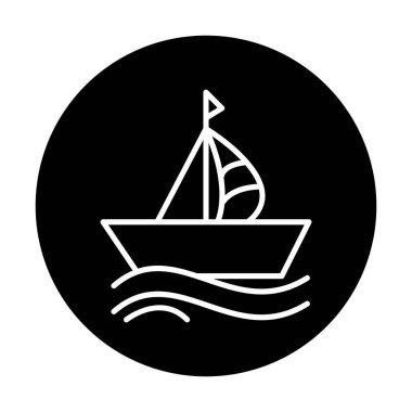 tekne ikonu vektör çizimi tasarımı 
