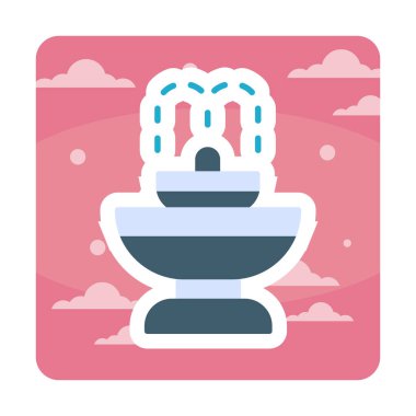 fıskiye ikonu vektör illüstrasyonu