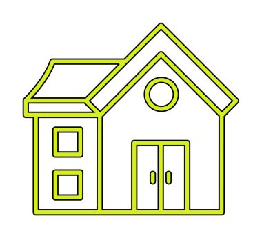 Eve. Web simgesi basit illüstrasyon