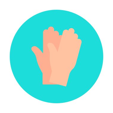 Saftey Eldivenleri ikon vektör çizimi