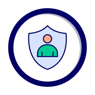 Hesap koruma simgesi vektör illüstrasyonuName