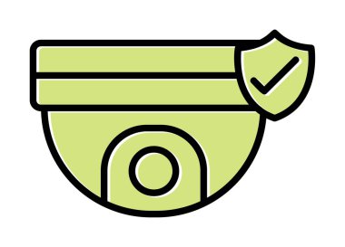 CCTV kamerası. Web simgesi basit illüstrasyon