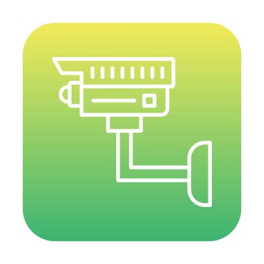 Basit bir CCTV kamera simgesi, vektör illüstrasyonu