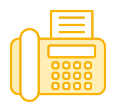 Faks makinesi. Web simgesi basit illüstrasyon