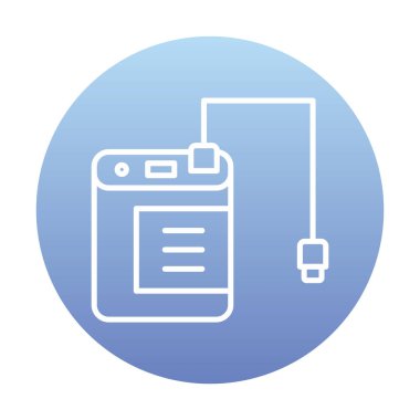 harici sabit disk simgesi, vektör illüstrasyonu basit tasarım