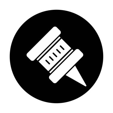 İğne simgesine bas. vektör illüstrasyonu