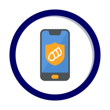 Su geçirmez telefon simgesi, vektör illüstrasyonu