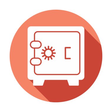 Güvenli simge, loker işareti, vektör illüstrasyonu