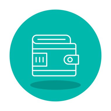 cüzdan vektör simgesi basit illüstrasyon