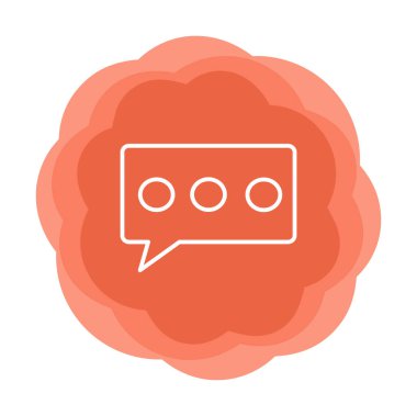 Basit sohbet simgesi, konuşma balonu, vektör illüstrasyonu