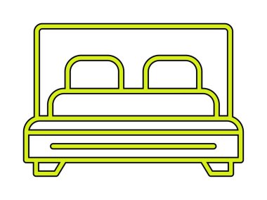 yastıklı yatak vektör simgesi modern basit tasarım