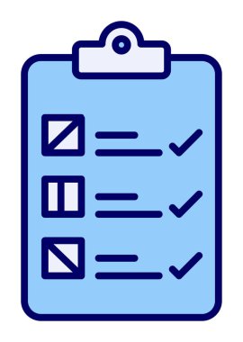 Kontrol listesi vektör simgesi modern basit vektör illüstrasyonu