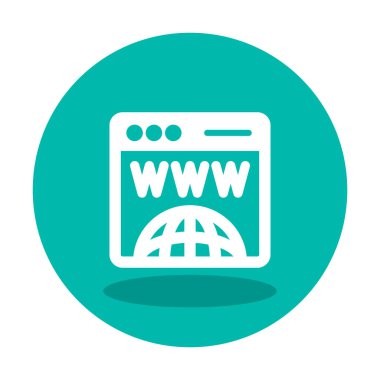 Basit web sitesi arayüzü simgesi, vektör illüstrasyonu
