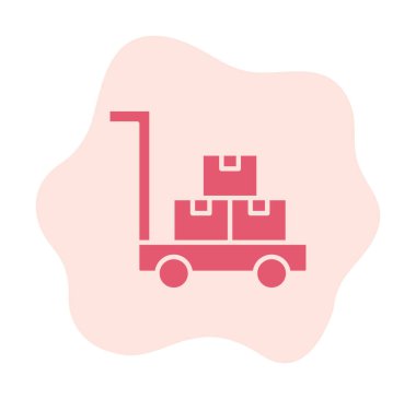 Trolley simgesi, vektör illüstrasyon tasarımı.