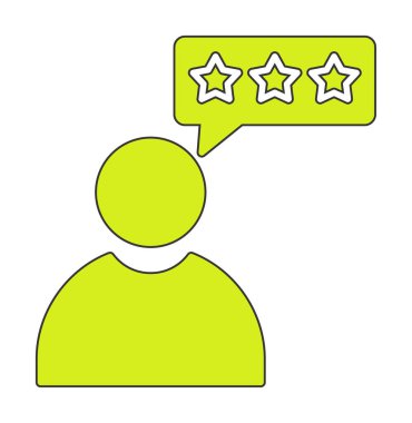 Müşteri İncelemesi, geribildirim ikonu vektör çizimi