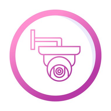 Basit bir CCTV kamera simgesi, vektör illüstrasyonu