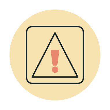 Dikkat İşareti simgesi vektör illüstrasyonu