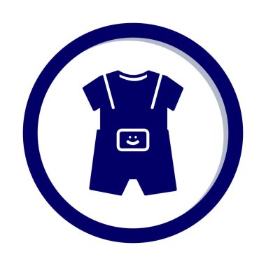 bebek bezi ikonu vektörü beyaz arkaplanda izole edildi Web ve mobil uygulama tasarımı için, Dungarees logo kavramı 