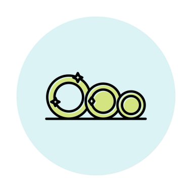 Temiz tabak simgesinin vektör illüstrasyonu