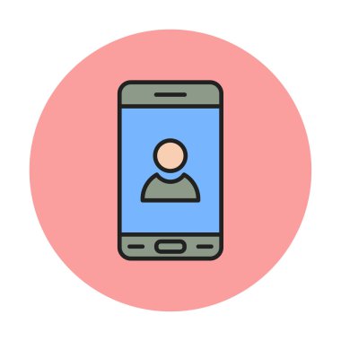 Mobil Kullanıcı simgesi vektör çizimi