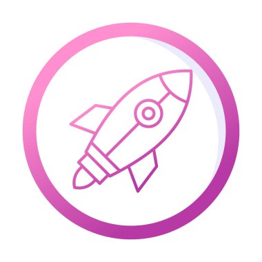 Roketin vektör çizimi. Başlangıç konsepti