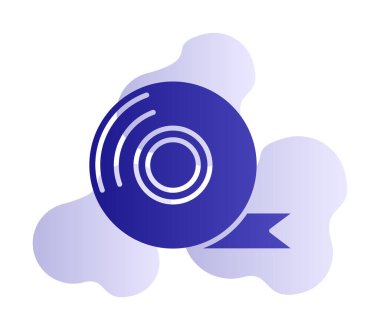 Yapışkan bant vektör düz simge tasarımı 