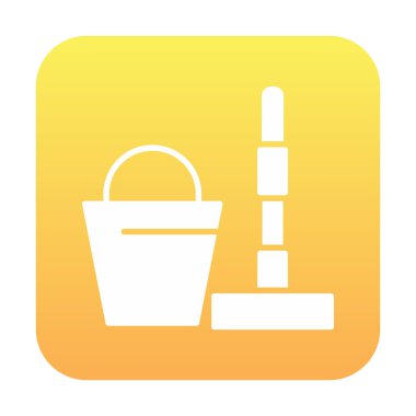 kova ve paspas simgeleri vektör illüstrasyonuName