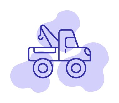 Yapı vinç simgesi, vektör illüstrasyon tasarımı