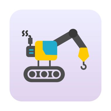 Yapı vinç simgesi, vektör illüstrasyon tasarımı