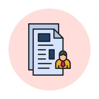 Beyaz arkaplanda istihdam ve iş özgeçmişi simgesi