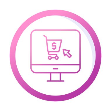 Projeniz için çevrimiçi alışveriş simgesi