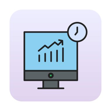 Stocks Analitik Modern Simgesinin vektör çizimi                   