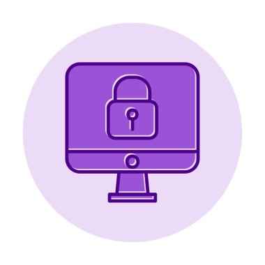 Beyaz arkaplanda asma kilit vektör çizimi