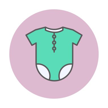 Baby Outfit Icon, Infant Bodysuit, Vector Illustration clipart