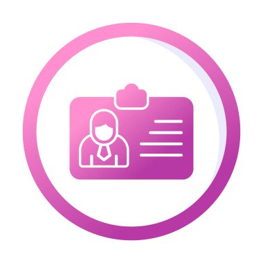 Ofis Giriş Kartı simgesinin vektör illüstrasyonu 