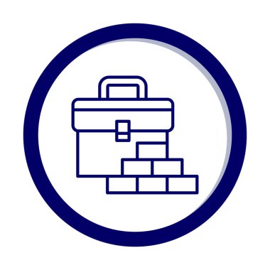 evrak çantası web basit simge illüstrasyonu