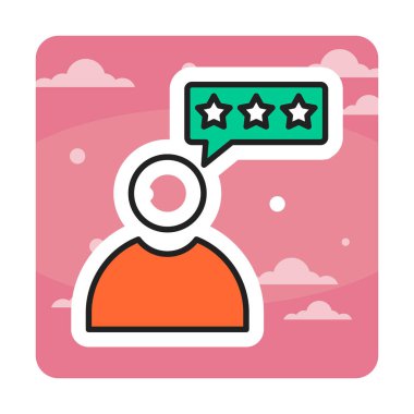 Müşteri İncelemesi, geribildirim ikonu vektör çizimi