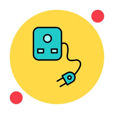 Fiş ve Soket, web simgesi basit tasarım 