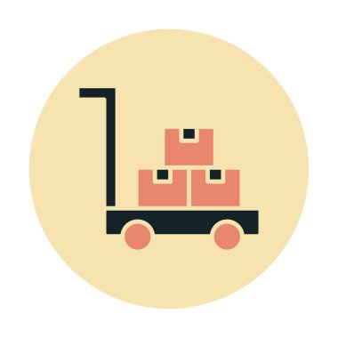 Trolley simgesi, vektör illüstrasyon tasarımı.