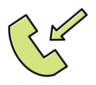 telefon arama simgesi, vektör illüstrasyonu basit tasarım