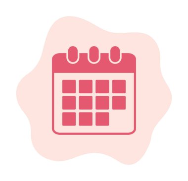 Takvim düzlüğü simgesi, vektör illüstrasyonu 