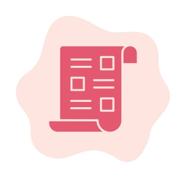 belge simgesi, vektör illüstrasyonu basit tasarım