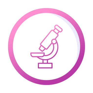 Mikroskop. Web simgesi basit illüstrasyon               