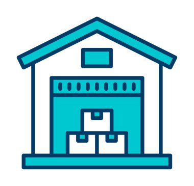 Web için depo vektör simgesinin basit illüstrasyonu