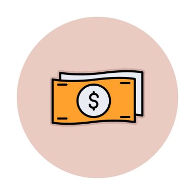 para ve para simgesi, vektör illüstrasyonu basit tasarım