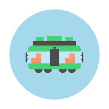 Tren kargosunun vektör çizimi