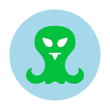 Sevimli uzaylı karakter Vektör illüstrasyonu